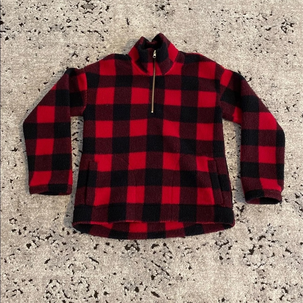 Old Navy Red Buffalo Plaid Fleece